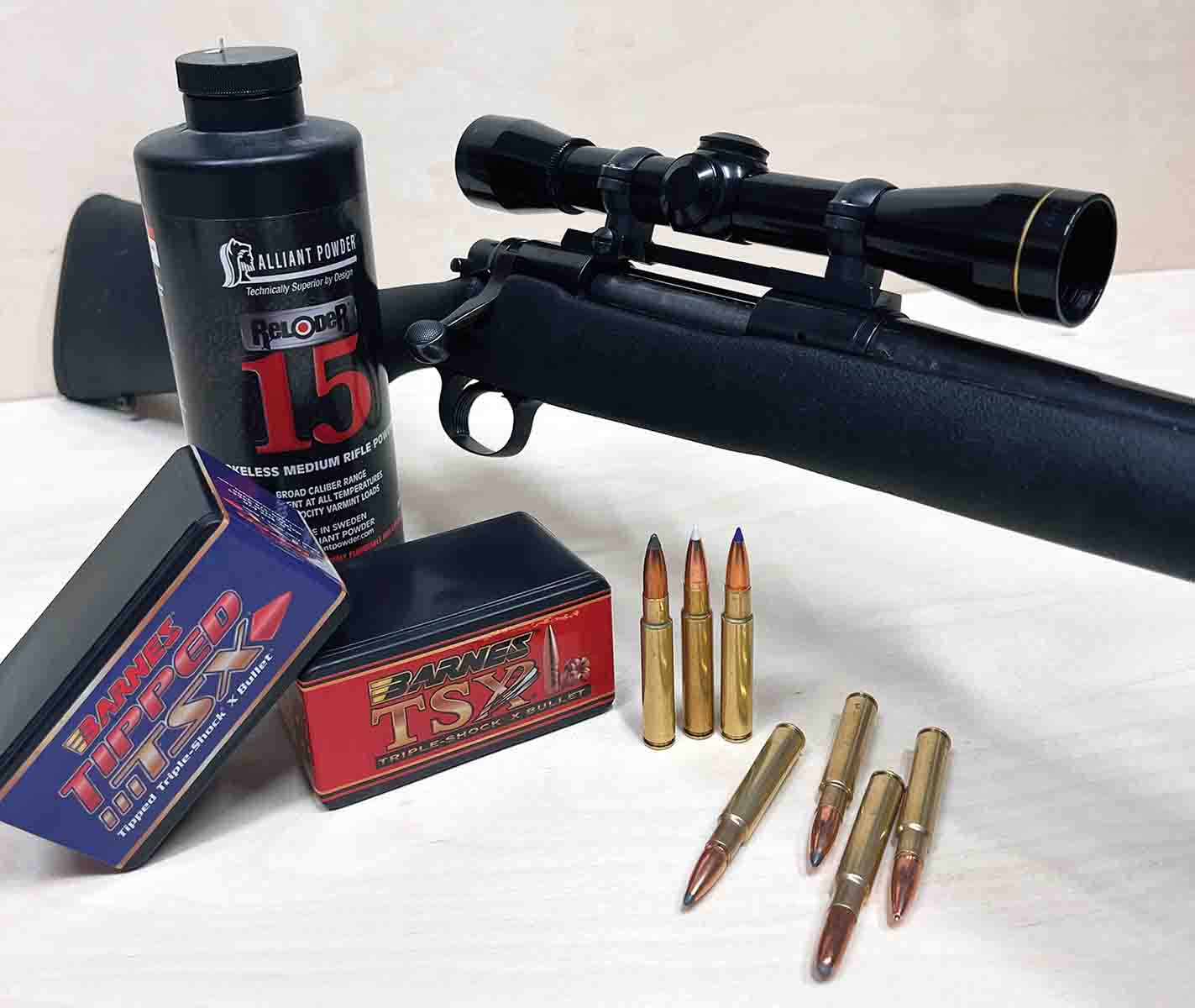 The Remington 700 ADL performed well overall with a wide range of bullets used for testing. A few hunting favorites are shown here.